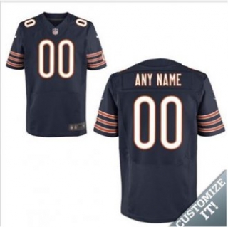 Nike Chicago Bears -00 Blue Any Name Elite Jersey