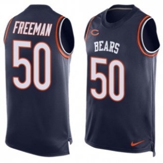 Nike Bears -50 Jerrell Freeman Navy Blue Team Color Stitched NFL Limited Tank Top Jersey