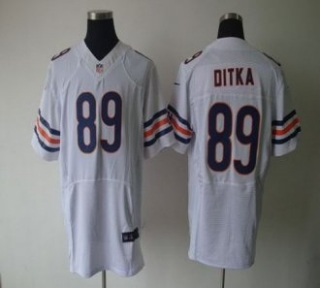 Nike Bears -89 Mike Ditka White Stitched NFL Elite Jersey