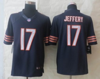 New Nike Chicago Bears 17 Jeffery Blue Limited Jersey