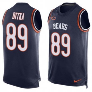 Nike Bears -89 Mike Ditka Navy Blue Team Color Stitched NFL Limited Tank Top Jersey