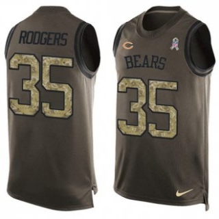 Nike Bears -35 Jacquizz Rodgers Green Stitched NFL Limited Salute To Service Tank Top Jersey