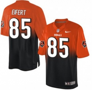 Nike Bengals -85 Tyler Eifert Orange Black Stitched NFL Elite Fadeaway Fashion Jersey