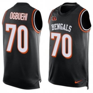 Nike Bengals -70 Cedric Ogbuehi Black Team Color Stitched NFL Limited Tank Top Jersey