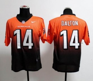 NEW Cincinnati Bengals 14 Andy Dalton Orange Black Drift Fashion II Elite NFL Jerseys