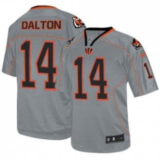 Nike Bengals -14 Andy Dalton Lights Out Grey Stitched NFL Elite Jersey