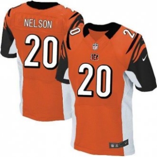 Nike Cincinnati Bengals -20 Reggie Nelson Orange Alternate Stitched NFL Elite Jersey