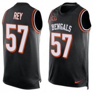 Nike Bengals -57 Vincent Rey Black Team Color Stitched NFL Limited Tank Top Jersey