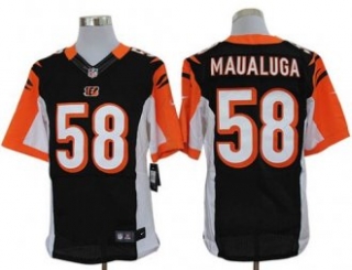 Nike Bengals -58 Rey Maualuga Black Team Color Stitched NFL Elite Jersey