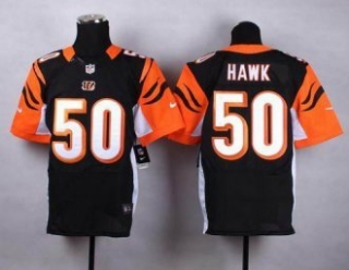 Nike Cincinnati Bengals -50 A J Hawk Black Team Color Stitched NFL Elite Jersey