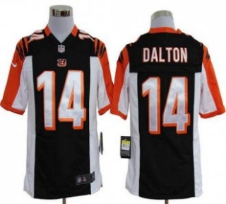 Nike Bengals -14 Andy Dalton Black Team Color Stitched NFL Game Jersey