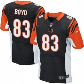 Nike Bengals -83 Tyler Boyd Black Team Color Stitched NFL Elite Jersey