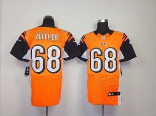 Nike Bengals -68 Kevin Zeitler Orange Alternate Stitched NFL Elite Jersey