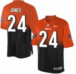 Nike Bengals -24 Adam Jones Orange Black Stitched NFL Elite Fadeaway Fashion Jersey