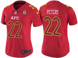 WOMEN'S AFC 2017 PRO BOWL KANSAS CITY CHIEFS #22 MARCUS PETERS RED GAME JERSEY