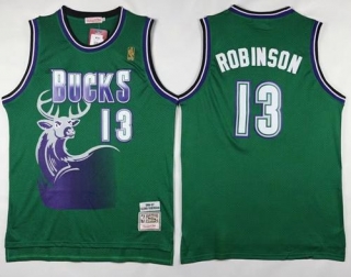 Mitchell And Ness Milwaukee Bucks -13 Glenn Robinson Green Throwback Stitched NBA Jersey