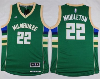 Milwaukee Bucks -22 Khris Middleton Green Stitched NBA Jersey