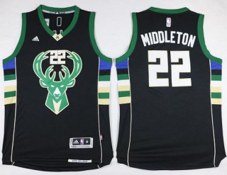 Milwaukee Bucks -22 Khris Middleton Black Alternate Stitched NBA Jersey