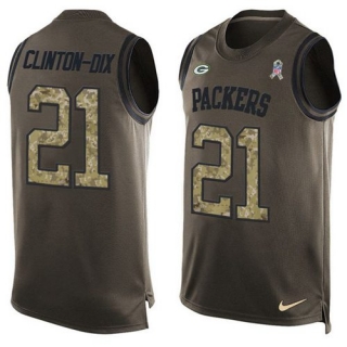 Nike Packers -21 Ha Ha Clinton-Dix Green Stitched NFL Limited Salute To Service Tank Top Jersey