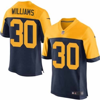 Nike Packers -30 Jamaal Williams Navy Blue Alternate Stitched NFL New Elite Jersey