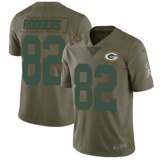 Nike Packers -82 Richard Rodgers Olive Stitched NFL Limited 2017 Salute To Service Jersey