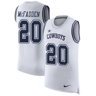Nike Cowboys -20 Darren McFadden White Stitched NFL Limited Rush Tank Top Jersey
