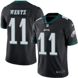 Nike Eagles -11 Carson Wentz Black Stitched NFL Color Rush Limited Jersey