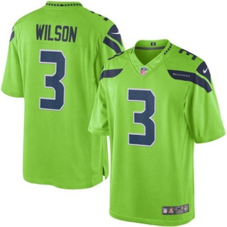 Seattle Seahawks -3 Russell Wilson Green Nike Color Rush Limited Jersey