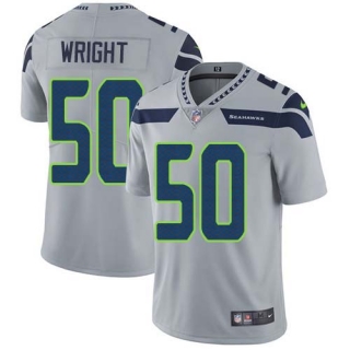 Nike Seahawks -50 KJ Wright Grey Alternate Stitched NFL Vapor Untouchable Limited Jersey