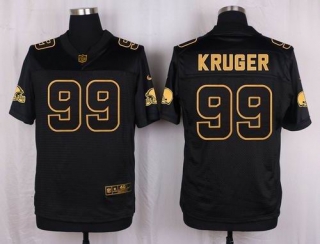 Nike Cleveland Browns -99 Paul Kruger Black Stitched NFL Elite Pro Line Gold Collection Jersey