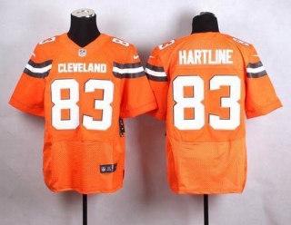 Nike Cleveland Browns -83 Brian Hartline Orange Alternate Stitched NFL New Elite jersey