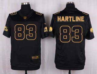 Nike Cleveland Browns -83 Brian Hartline Black Stitched NFL Elite Pro Line Gold Collection Jersey