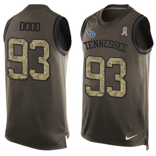 Nike Titans -93 Kevin Dodd Green Stitched NFL Limited Salute To Service Tank Top Jersey