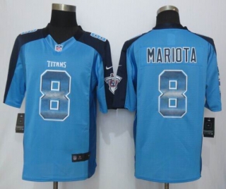 2015 Nike Tennessee Titans -8 Marcus Mariota Blue Strobe Limited Jersey