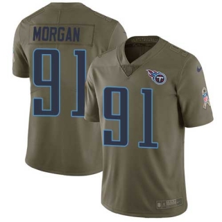 Nike Titans -91 Derrick Morgan Olive Stitched NFL Limited 2017 Salute to Service Jersey