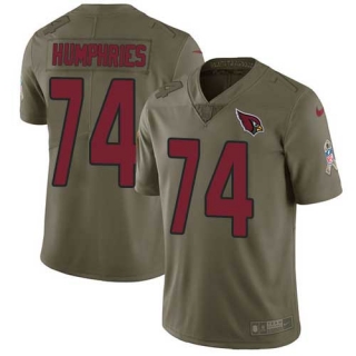 Nike Cardinals -74 DJ Humphries Olive Stitched NFL Limited 2017 Salute to Service Jersey
