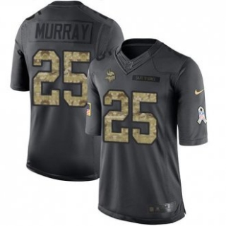 Nike Vikings -25 Latavius Murray Black Stitched NFL Limited 2016 Salute To Service Jersey