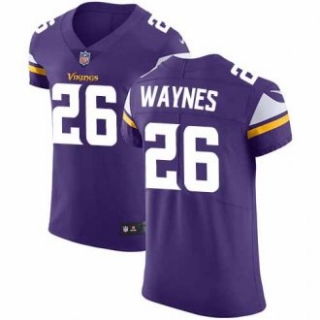 Nike Vikings -26 Trae Waynes Purple Team Color Stitched NFL Vapor Untouchable Elite Jersey