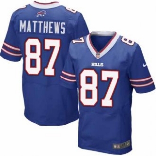 Nike Bills -87 Jordan Matthews Royal Blue Team Color Stitched NFL New Elite Jersey