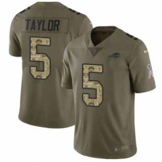 Nike Bills -5 Tyrod Taylor Olive Camo Stitched NFL Limited 2017 Salute To Service Jersey