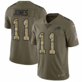 Nike Bills -11 Zay Jones Olive Camo Stitched NFL Limited 2017 Salute To Service Jersey