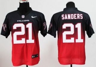Nike Falcons -21 Deion Sanders Black Red Men's Stitched NFL Elite Fadeaway Fashion Jersey