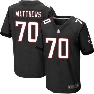 Nike Falcons -70 Jake Matthews Black Alternate Men's Stitched NFL Elite Jersey