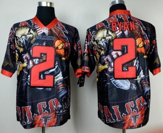 Nike Falcons -2 Matt Ryan Team Color Men's Stitched NFL Elite Fanatical Version Jersey