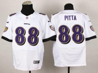 Nike Ravens -88 Dennis Pitta White Men's Stitched NFL New Elite Jersey