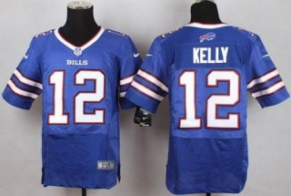 Nike Bills -12 Jim Kelly Royal Blue Team Color Men's Stitched NFL New Elite Jersey