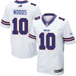 Nike Bills -10 Robert Woods White Men's Stitched NFL New Elite Jersey Jersey