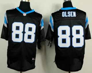 Nike Panthers -88 Greg Olsen Black Team Color Men's Stitched NFL Elite Jersey