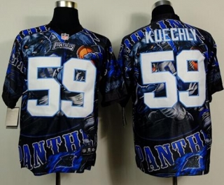 Nike Panthers -59 Luke Kuechly Team Color Men's Stitched NFL Elite Fanatical Version Jersey