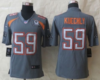 Nike Panthers -59 Luke Kuechly Grey Pro Bowl Men's Stitched NFL Elite Team Irvin Jersey